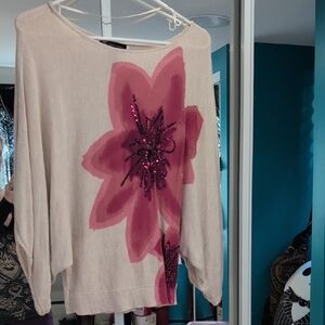 INC International Concepts Cream Sweater